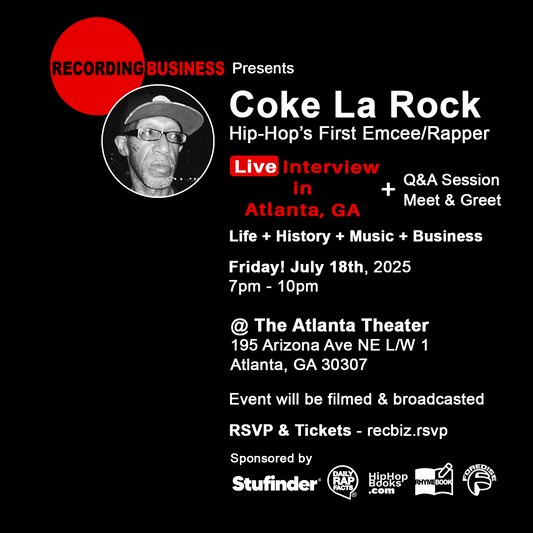 Coke La Rock, Hip-Hop's first Emcee/Rapper will visit Atlanta on July 18th, 2025
