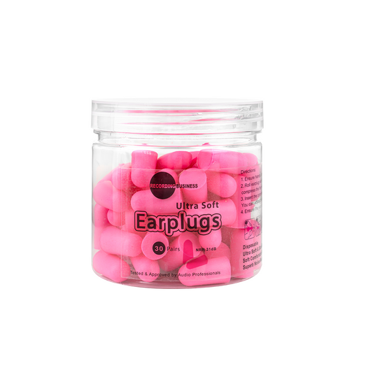Recording Business Ultra Soft Earplugs – 30 Pairs (31 dB NRR) Pink