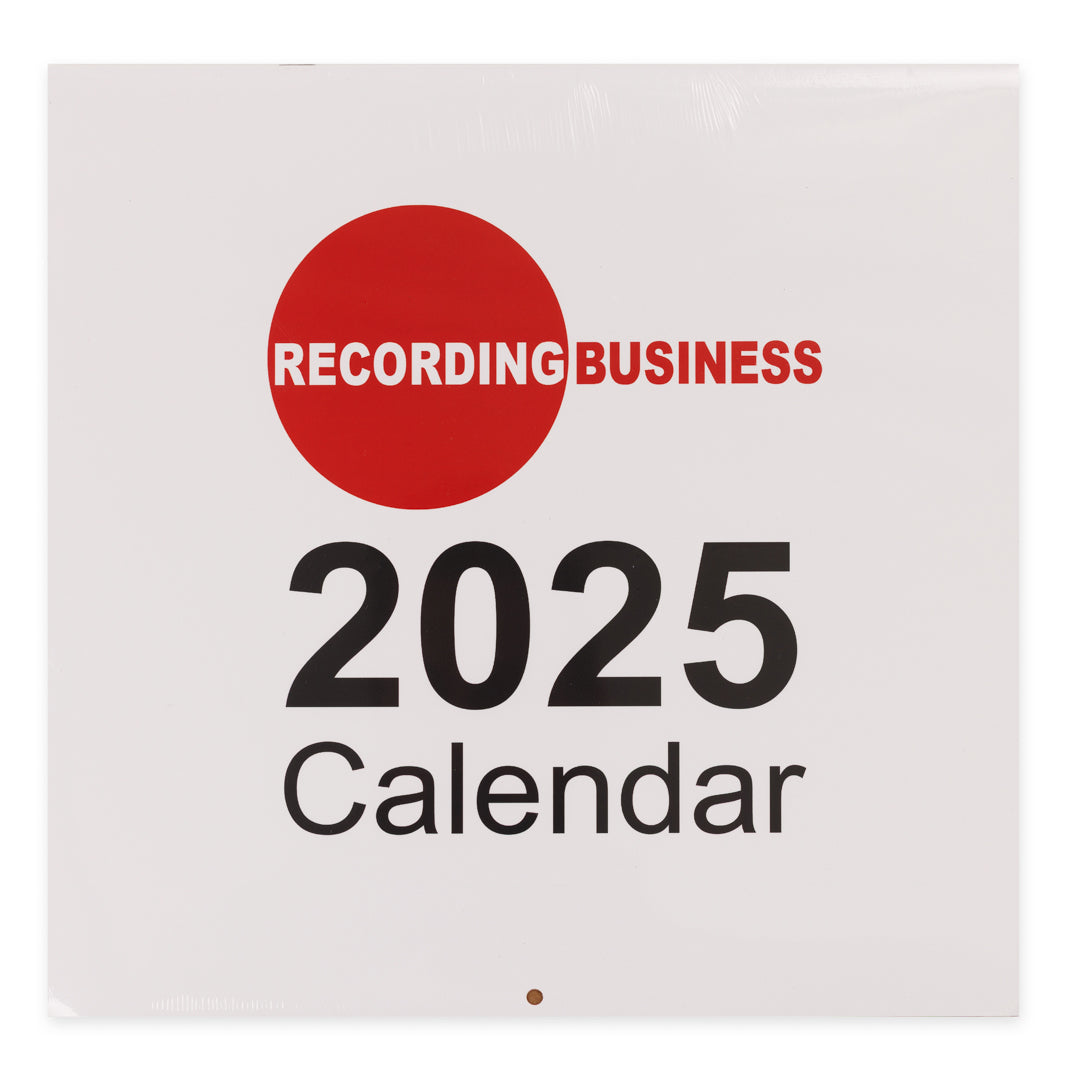 Recording Business 2025 Wall Calendar for Music/Audio Creatives & Professionals