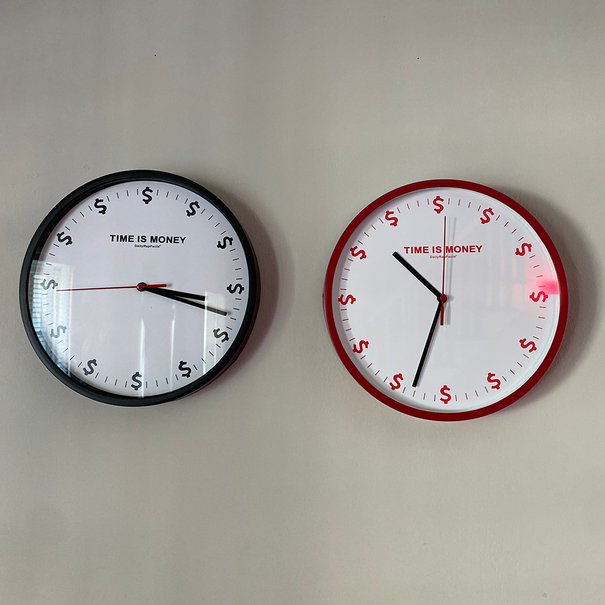 Time Is Money Wall Clock (Black)
