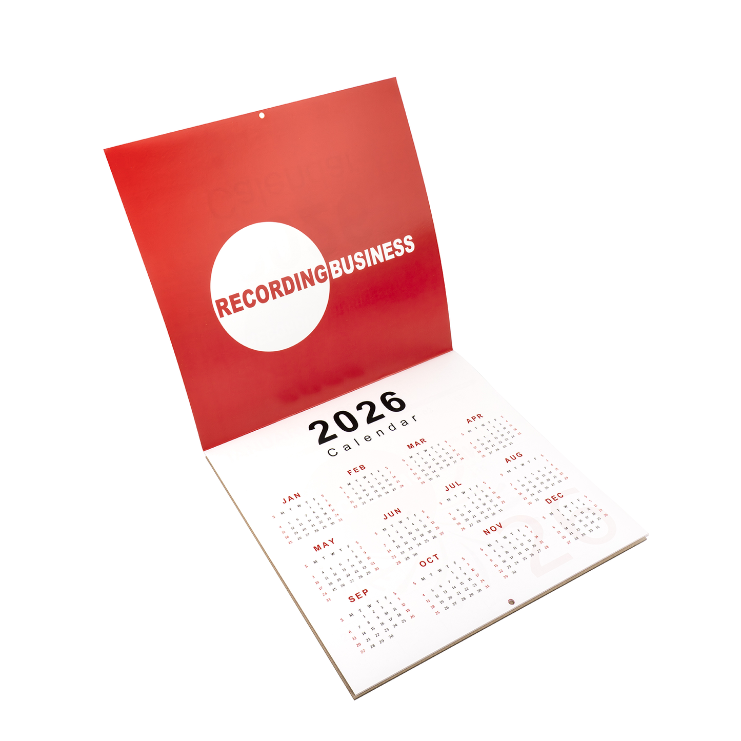Recording Business 2026 Music Industry Wall Calendar