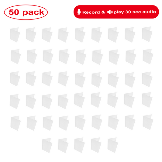 (50pcs) Blank Recordable Greeting Card