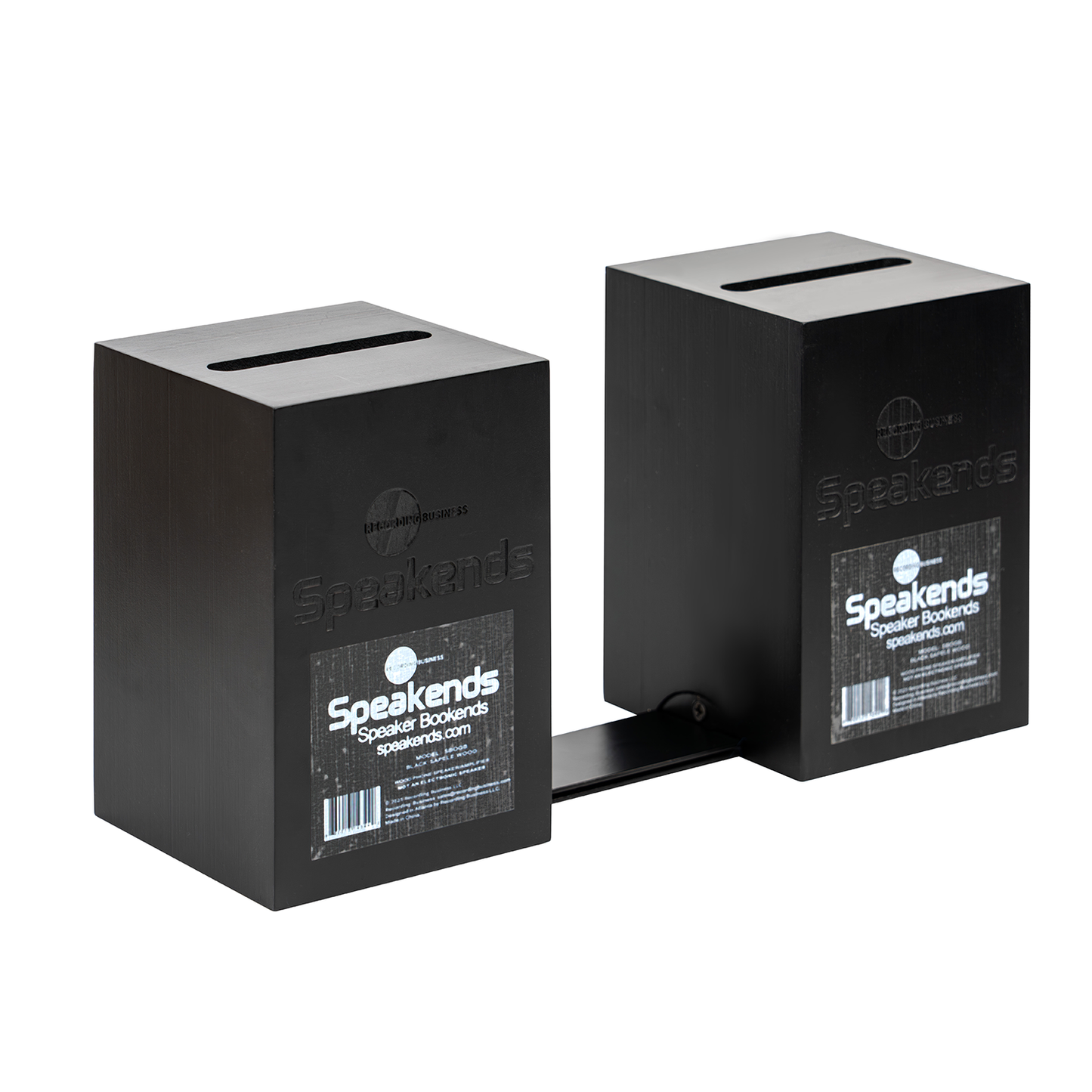 Back of two black Speakends

