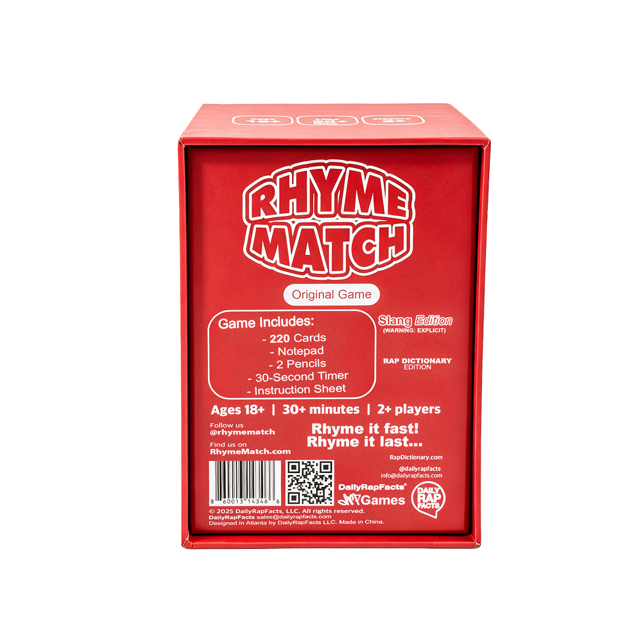 Rhyme Match: Fast Thinking Rhyming Game (Rap Dictionary/Slang Edition)
