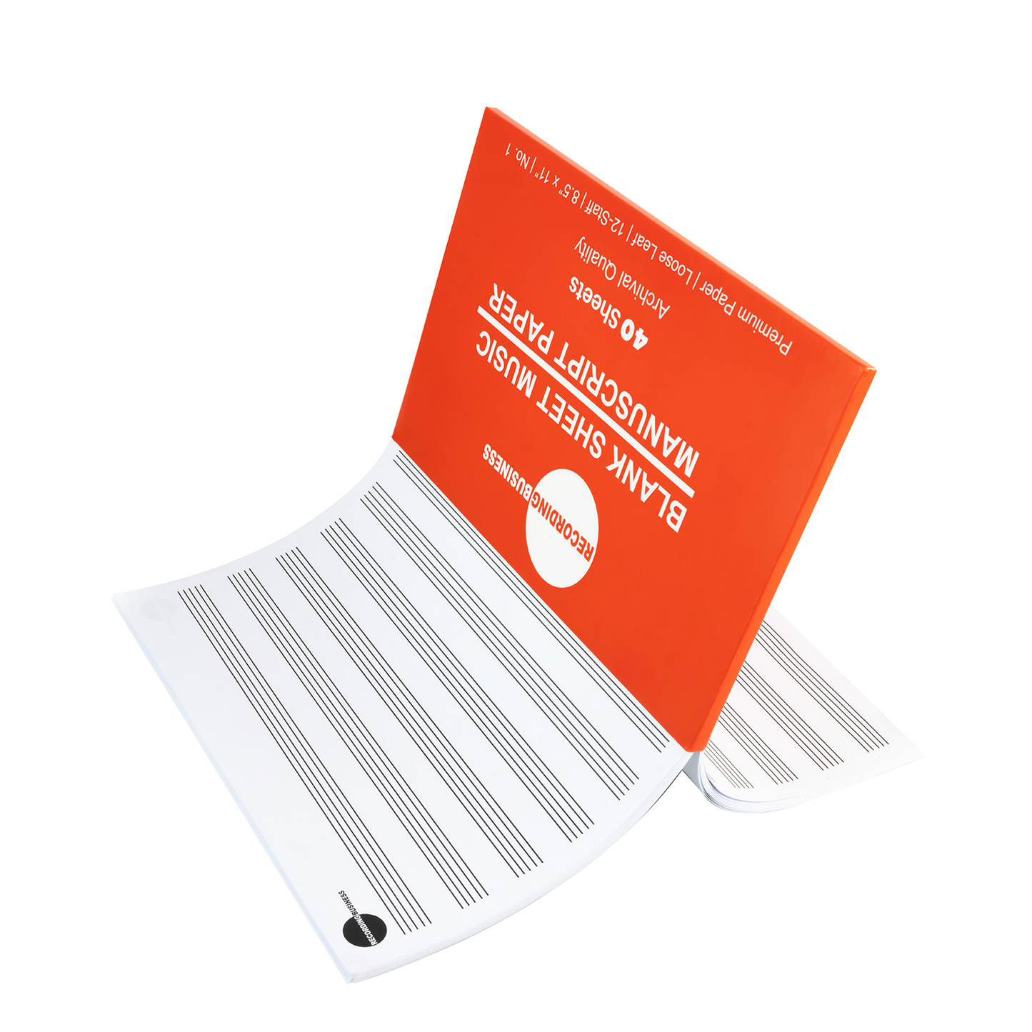 Blank Sheet Music/Manuscript Paper (40 Sheets) LOOSE LEAF (12-Staff)