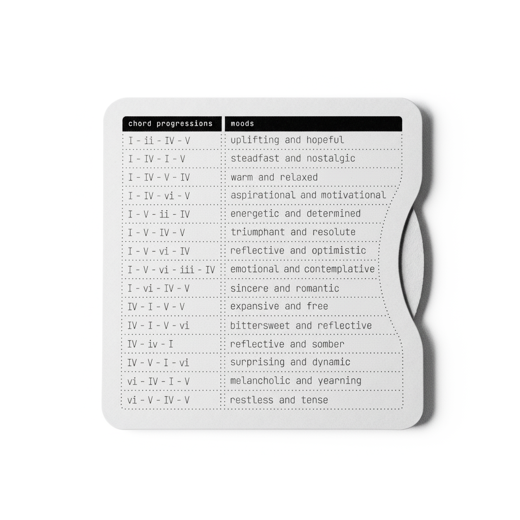 Chordii Roman Numeral Music Theory Wheel (White)