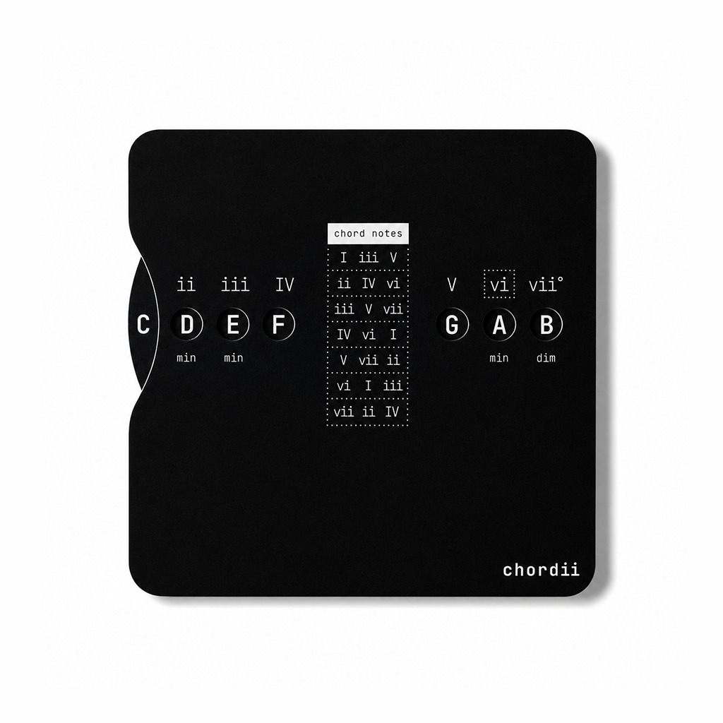 Chordii Roman Numeral Music Theory Wheel (Black)
