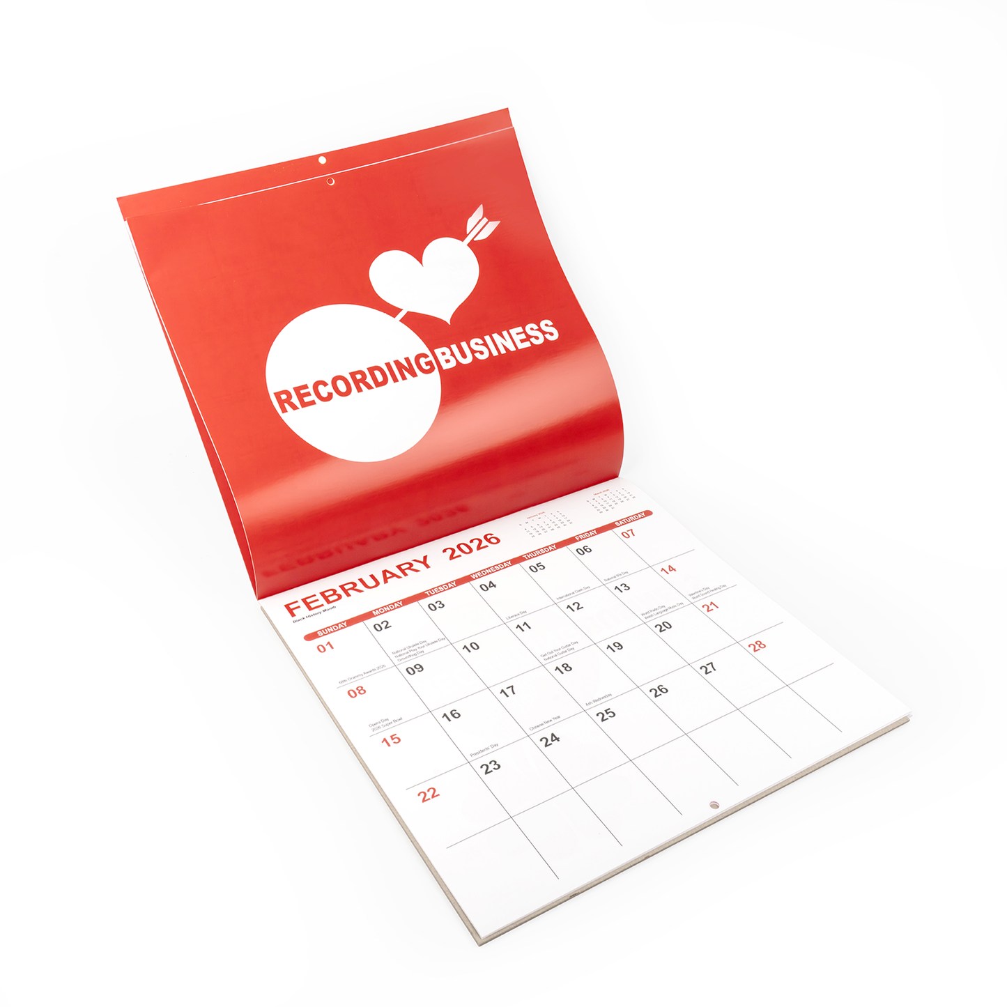 Recording Business 2026 Music Industry Wall Calendar