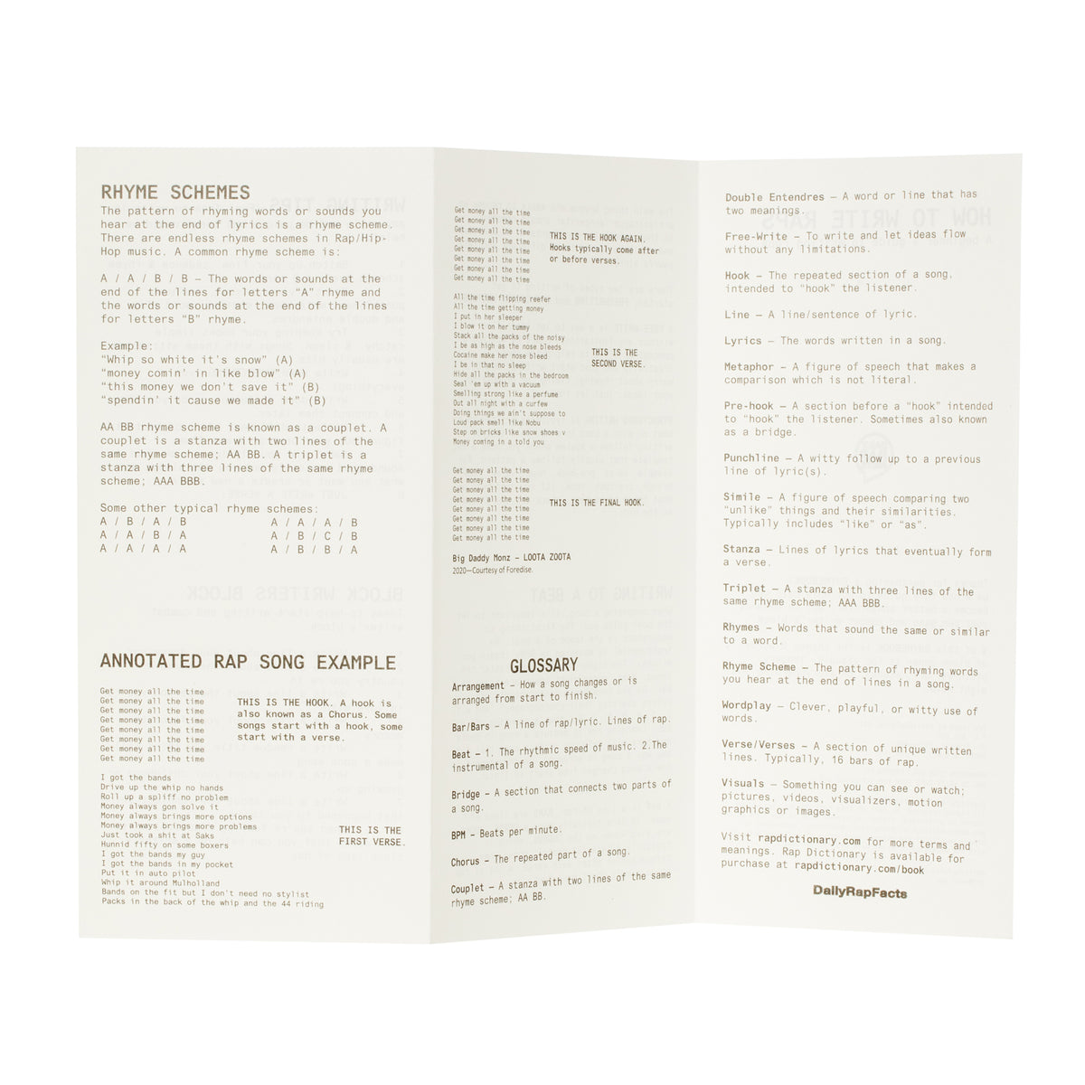 Writing Raps Worksheet How to Write Raps (Booklet) - HipHopBooks.com