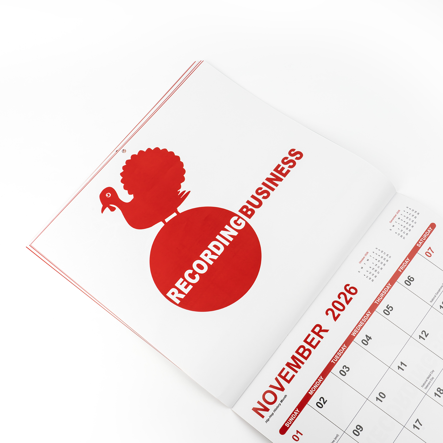 Recording Business 2026 Music Industry Wall Calendar