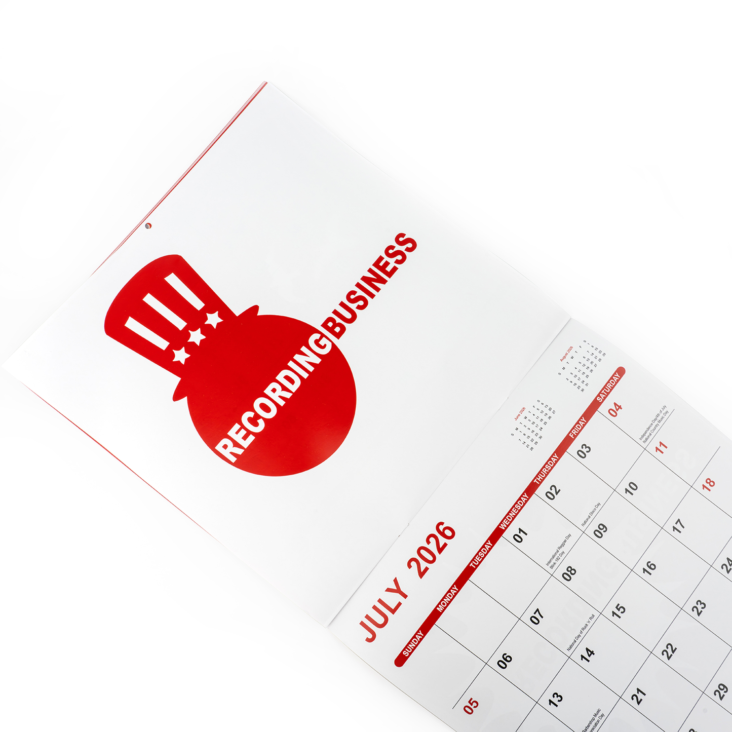 Recording Business 2026 Music Industry Wall Calendar
