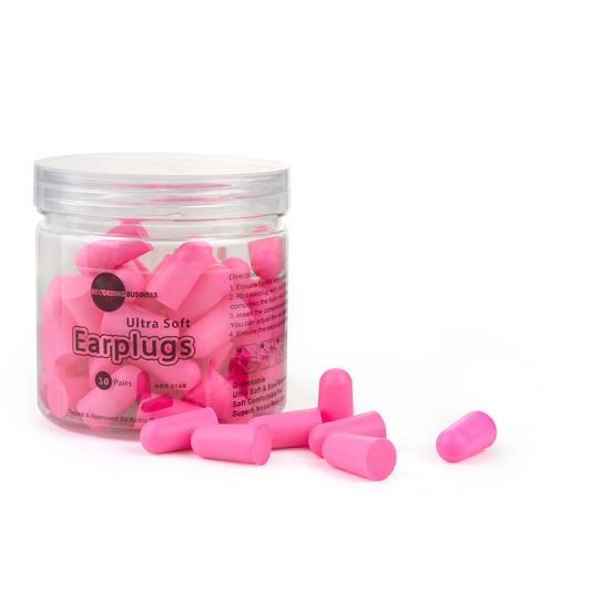 Recording Business Ultra Soft Earplugs – 30 Pairs (31 dB NRR) Pink