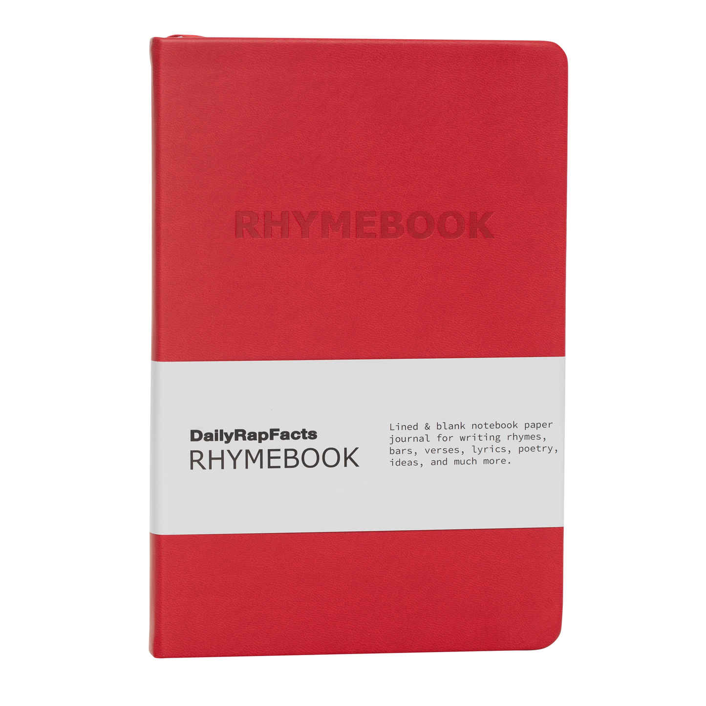 RED RHYMEBOOK BLACK FRONT