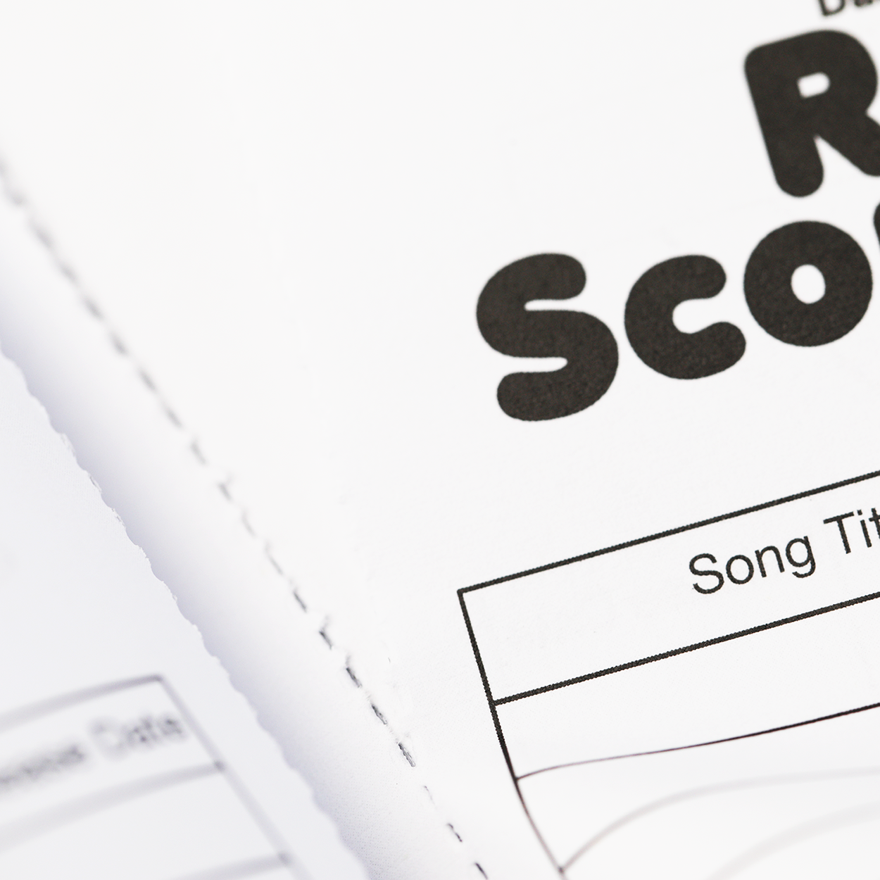 Rap Scores Book Perforated Pages