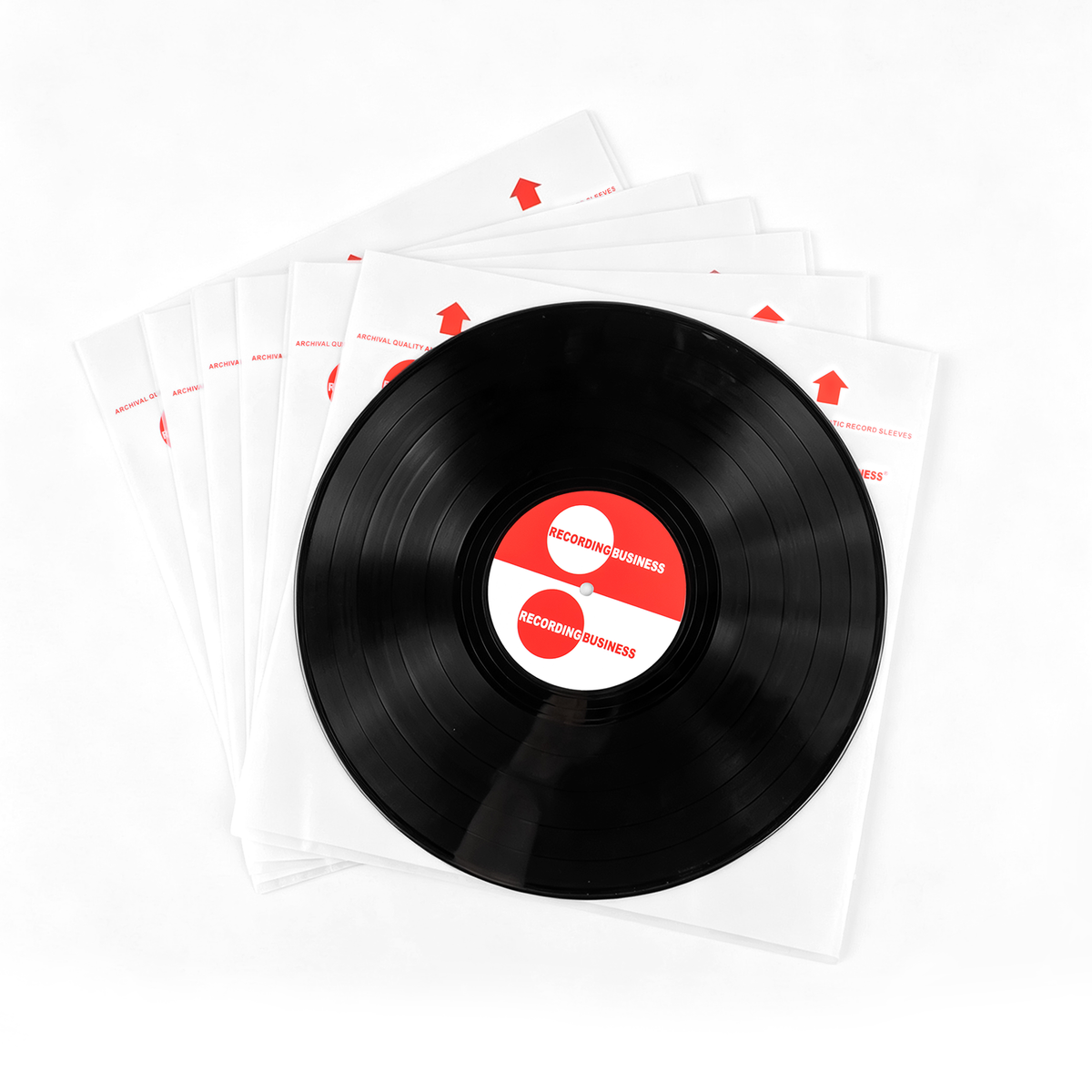 12" Vinyl LP Record Inner Sleeves (Red)