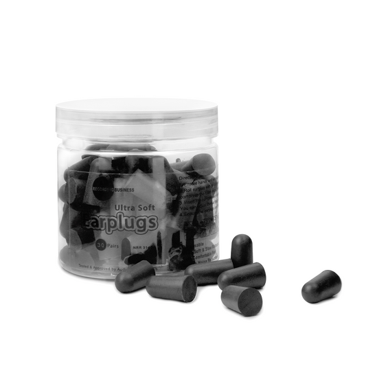 Recording Business Ultra Soft Earplugs – 30 Pairs (31 dB NRR) Black