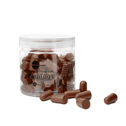 Recording Business Ultra Soft Earplugs – 30 Pairs (31 dB NRR) Brown