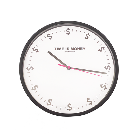 Time Is Money Wall Clock (Black)