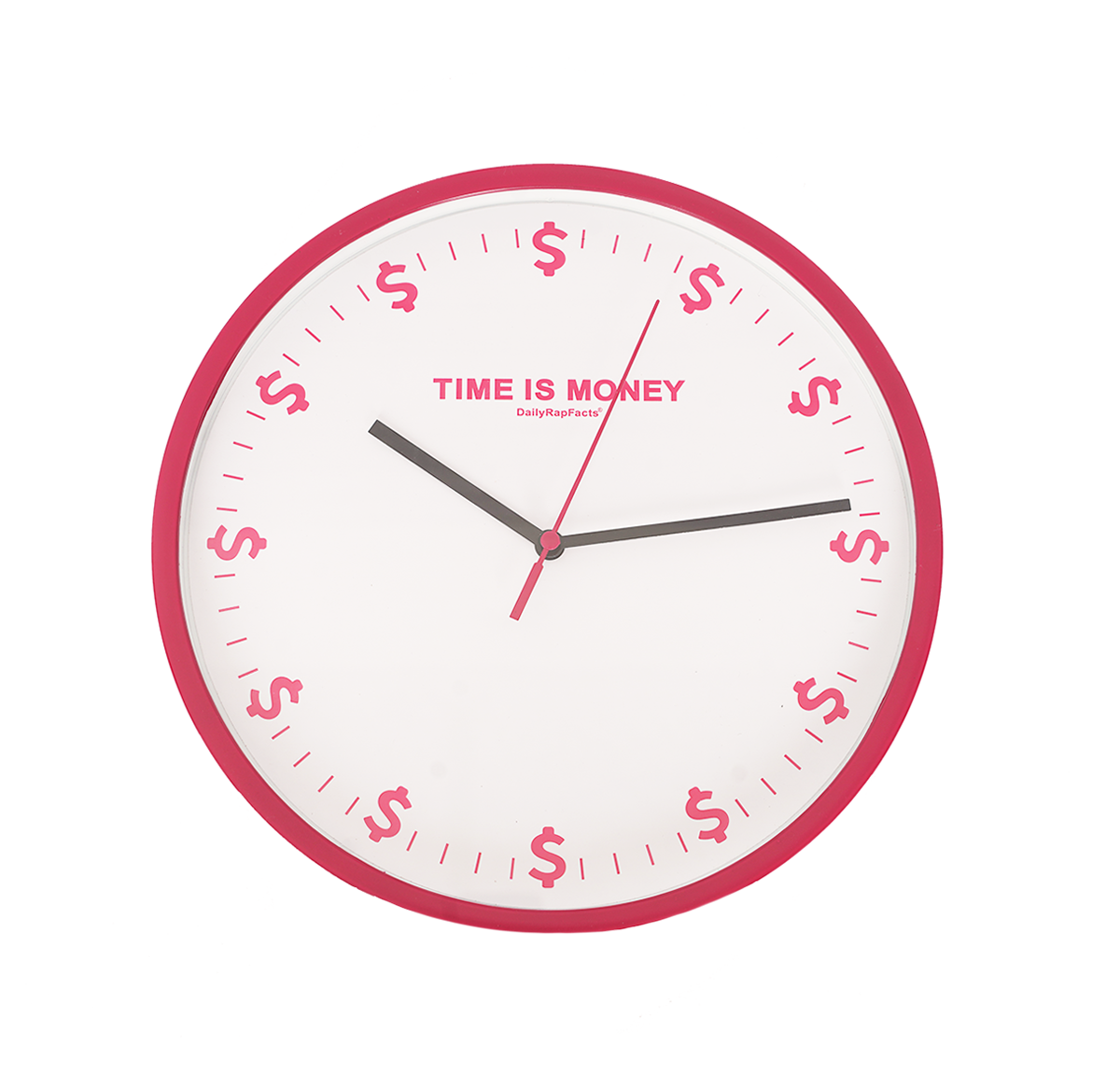 Time Is Money Wall Clock (Red)