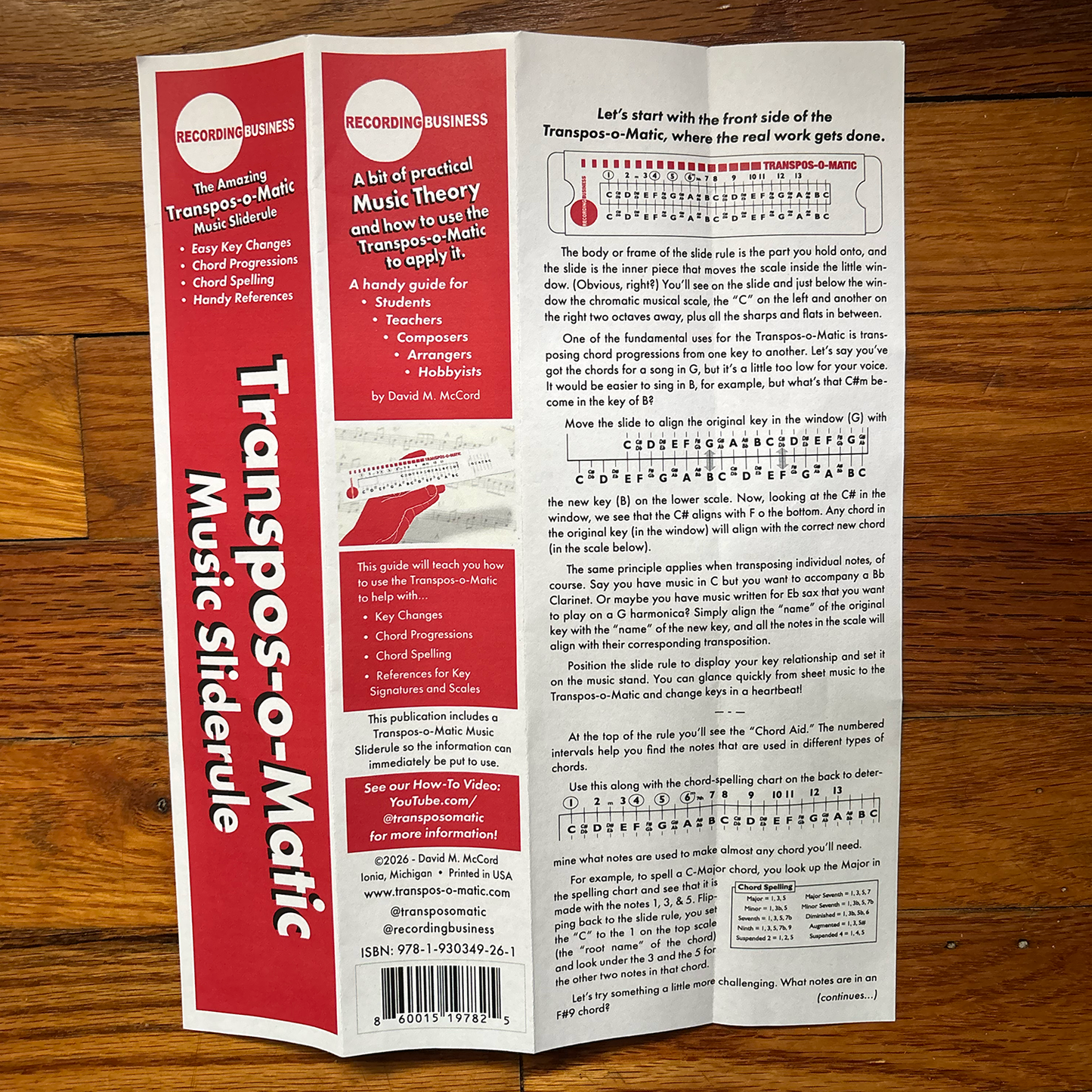 Transpos-O-Matic Music Slide Rule for Basic Music Theory