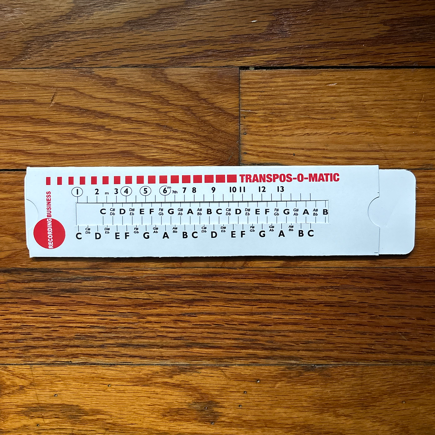 Transpos-O-Matic Music Slide Rule for Basic Music Theory