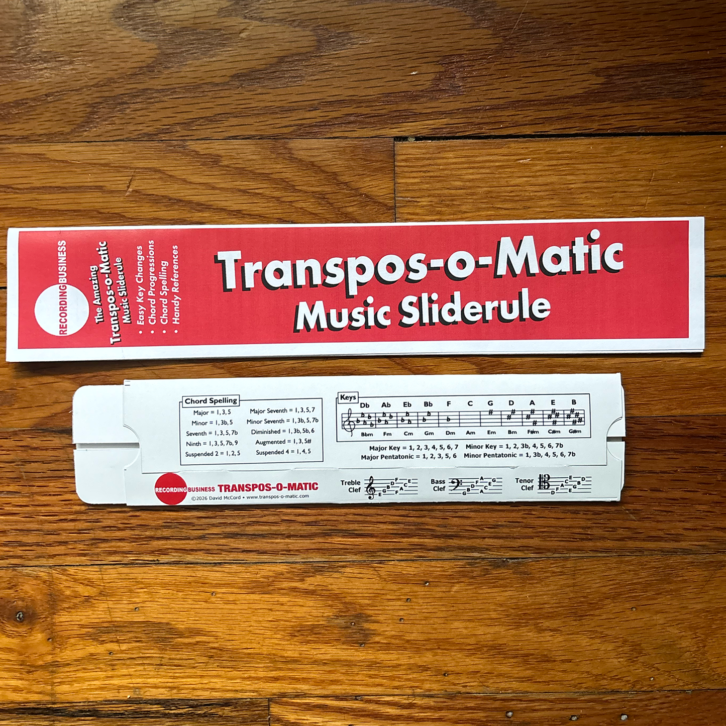 Transpos-O-Matic Music Slide Rule for Basic Music Theory