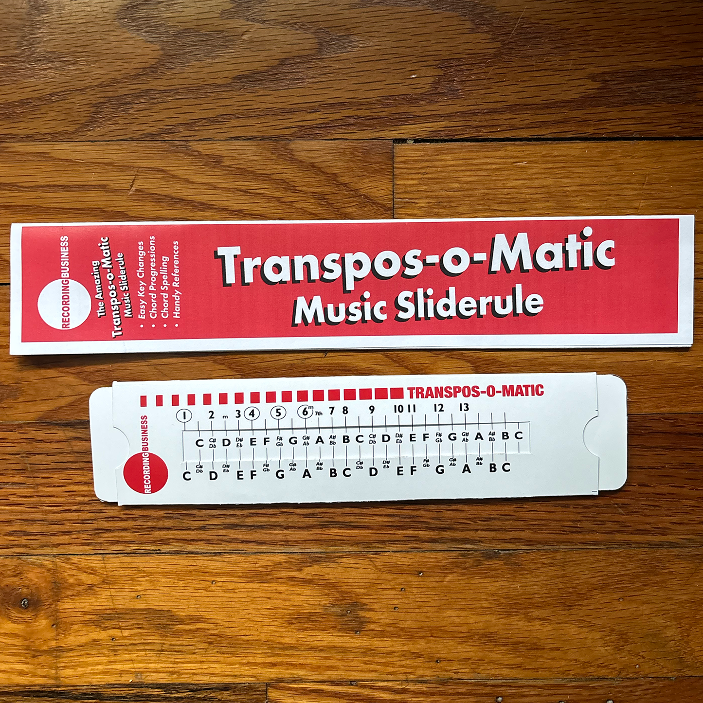 Transpos-O-Matic Music Slide Rule for Basic Music Theory