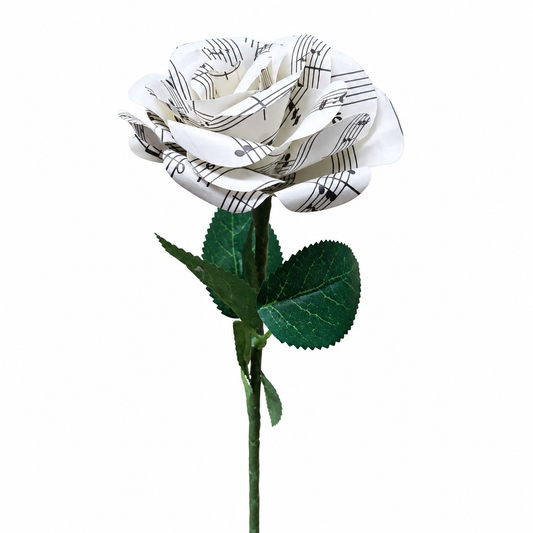 Shroses: Handmade Sheet Music Roses (White)